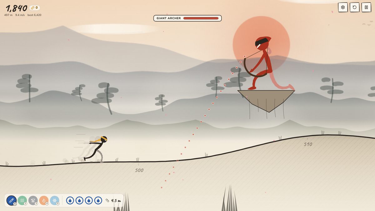 The Giant Archer boss fight in Lineguard